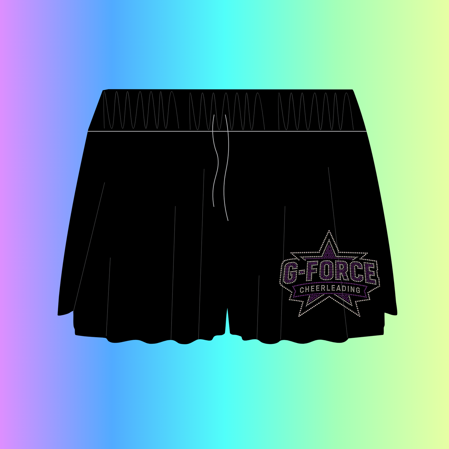 GForce - Butterfly short avec rhinestone
