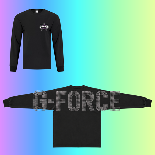 GForce - Deisgn club manche longue en rhinestone